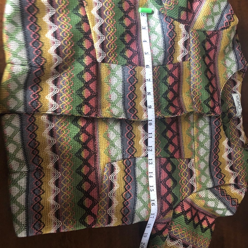NWT Momo Colorful Blazer with Faux Fur Cuffs - Picture 9 of 13